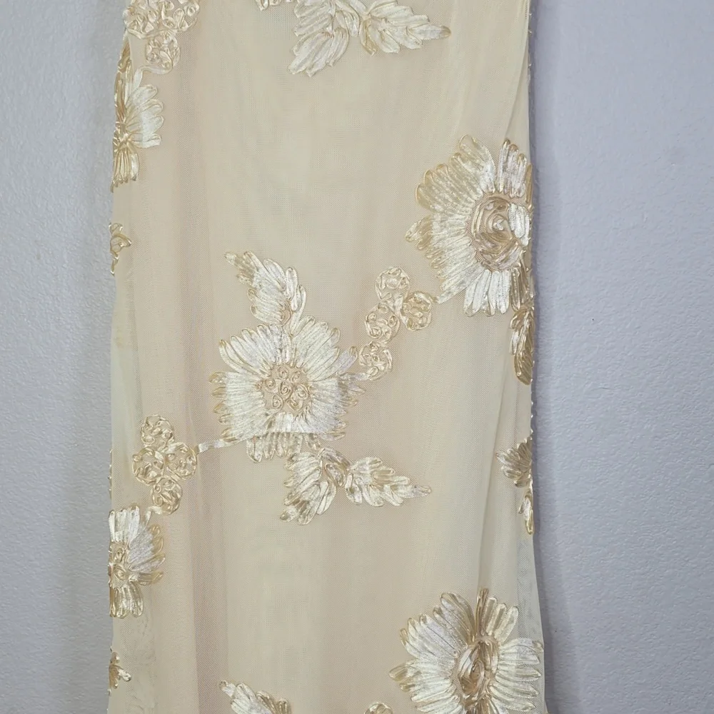 Babyboo Nefertiti Elegant Floral Shaped Ribon Embroidered Underwire Maxi Dress L - Picture 7 of 14
